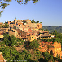 Buy canvas prints of Early morning light on the village of Roussillon  by Chris Warren