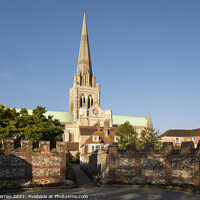 Buy canvas prints of Chichester Cathedral Chichester West Sussex by Chris Warren