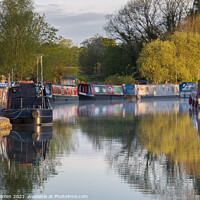 Buy canvas prints of Early morning on the Oxford Canal Oxfordshire by Chris Warren