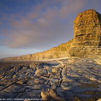 Buy canvas prints of Cliffs at Nash Point by Chris Warren