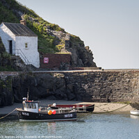 Buy canvas prints of Fishing boat at Porthgain Harbour Pembrokeshire Wa by Chris Warren
