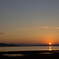 Buy canvas prints of Peaceful sunset over Rothesay by Peter Mclardy