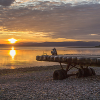 Buy canvas prints of Largs sunset by Peter Mclardy