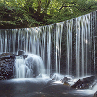 Buy canvas prints of Serene  Waterfall  by Peter Mclardy