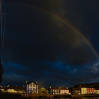 Buy canvas prints of Aberaeron Harbor in November by Andrew chittock