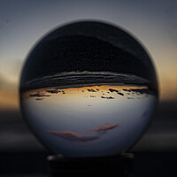 Buy canvas prints of Abstract sunset through the crystal ball by Andrew chittock