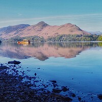 Buy canvas prints of Derwentwater Launch by Victor Burnside