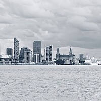 Buy canvas prints of Liverpool Waterfront  and River Mersey  by Victor Burnside