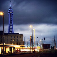 Buy canvas prints of Blackpool at Night by Victor Burnside