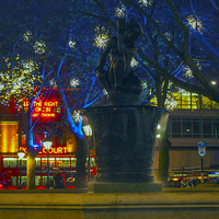 Buy canvas prints of Christmas,Sloan Square by Victor Burnside