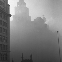 Buy canvas prints of Liverpool Fog by Victor Burnside