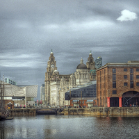 Buy canvas prints of  Liverpool albert Dock by Victor Burnside