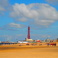 Buy canvas prints of Blackpool Beach by Victor Burnside