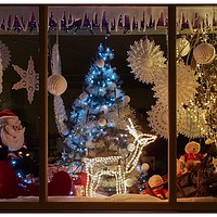 Buy canvas prints of Christmas Shop by Victor Burnside