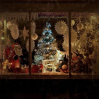 Buy canvas prints of Christmas Shop by Victor Burnside