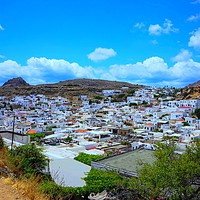 Buy canvas prints of Lindos  by Victor Burnside