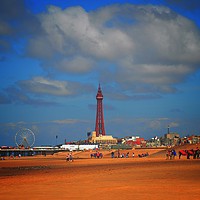 Buy canvas prints of Blackpool Beach by Victor Burnside