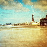 Buy canvas prints of Blackpool Piers by Victor Burnside