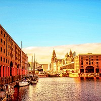 Buy canvas prints of Liverpool,Albert Dock  by Victor Burnside