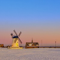 Buy canvas prints of Lytham Green,Winter. by Victor Burnside