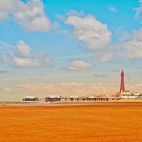 Buy canvas prints of Blackpool Beach  by Victor Burnside