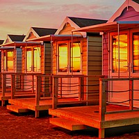 Buy canvas prints of Beach Huts by Victor Burnside