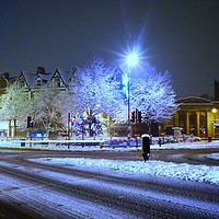 Buy canvas prints of Moseley Village Snow    by Victor Burnside
