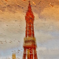 Buy canvas prints of Blackpool Tower Reflection  by Victor Burnside