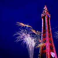 Buy canvas prints of Blackpool Firework Festival     by Victor Burnside