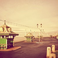 Buy canvas prints of Blackpool Promenade Vintage Huts by Victor Burnside