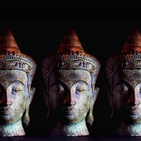 Buy canvas prints of Three Buddhas by Victor Burnside