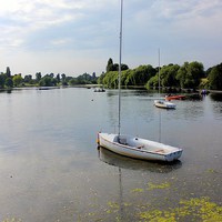 Buy canvas prints of Danson Park, Boating Lake by Robert Cane