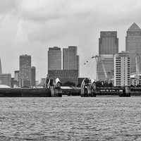 Buy canvas prints of London skyline from the Thames by Robert Cane