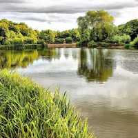 Buy canvas prints of Capstone Country Park, Lake View by Robert Cane
