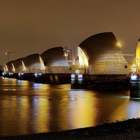 Buy canvas prints of Thames Barrier, London, by Robert Cane