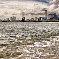 Buy canvas prints of Woolwich Ferry, River View by Robert Cane
