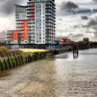 Buy canvas prints of Apartment Block in Woolwich, by Robert Cane