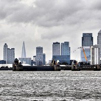 Buy canvas prints of London, Cityscape, River Thames by Robert Cane