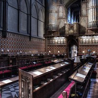 Buy canvas prints of Rochester Cathedral, Choir Stalls by Robert Cane