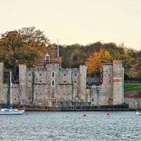 Buy canvas prints of Upnor Castle, Kent, Dusk by Robert Cane