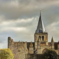 Buy canvas prints of Rochester Cathedral, Afternoon Sun by Robert Cane