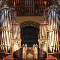 Buy canvas prints of Rochester Cathedral, Organ Pipes by Robert Cane