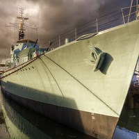 Buy canvas prints of HMS Cavalier, Chatham Naval Dockyard by Robert Cane