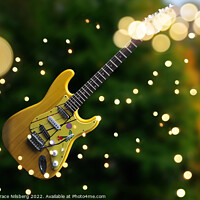 Buy canvas prints of Yellow Guitar Floating in the Air by Randi Grace Nilsberg
