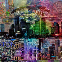 Buy canvas prints of Boston Collage by Randi Grace Nilsberg