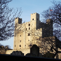 Buy canvas prints of Rochester Castle In The Sun by Tim Smith