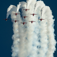 Buy canvas prints of Red Arrows Display Team by Anthony Rigg