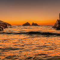 Buy canvas prints of Holywell Beach Sunset by Anthony Rigg