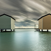 Buy canvas prints of Osea Beach Huts by Anthony Rigg