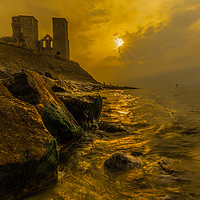 Buy canvas prints of Reculver Towers by Anthony Rigg